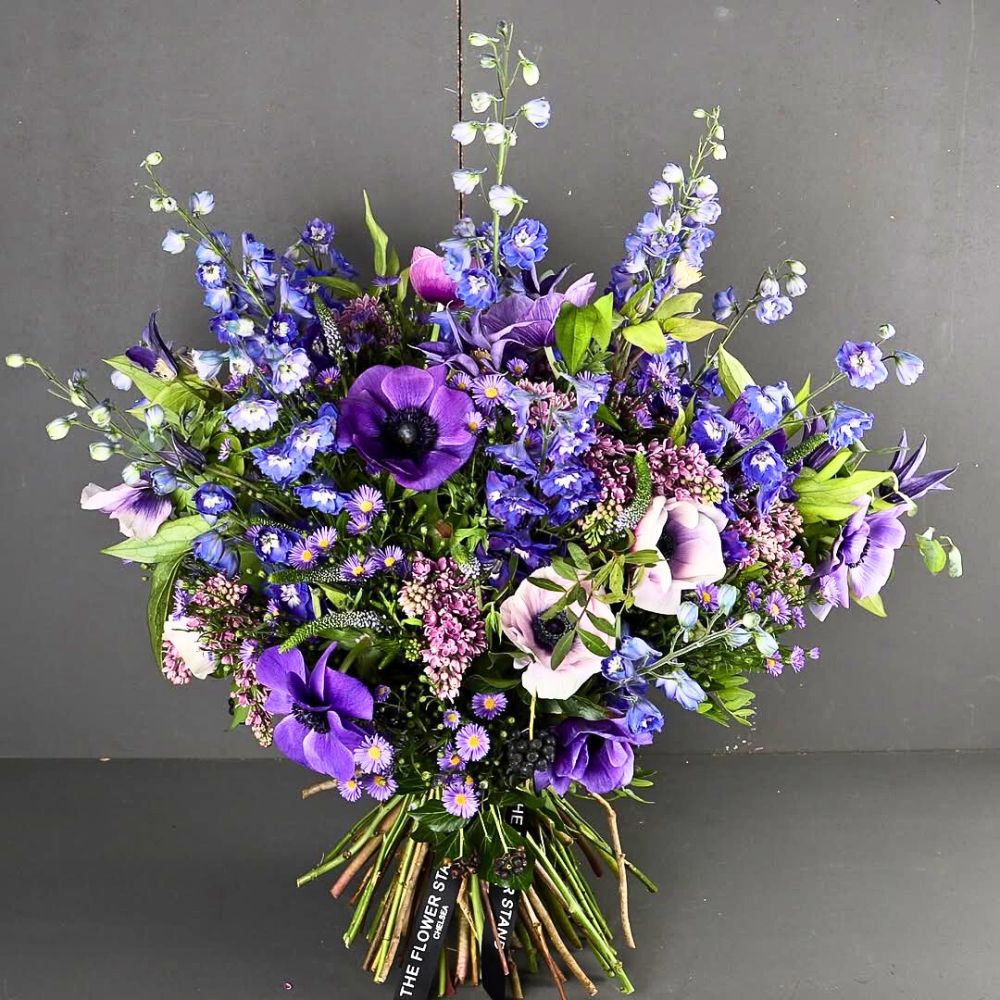 A bouquet with delphiniums integrated A bouquet with delphiniums integrated